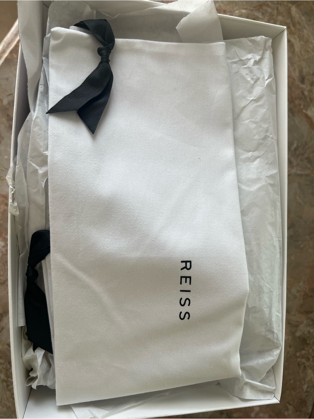 Reiss Rose Gold Satin Bow Slide Heels - Picture 8 of 9